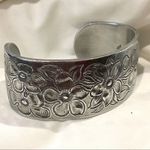VINTAGE SALISBURY Floral Engraved Pewter Cuff Photo 6