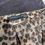 Veronica Beard  Tan Black Coated Leopard Mid Rise Brooke Skinny Jeans Size 6/28 Photo 11