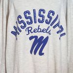 Touch Stadium Gray Ole Miss Rebels Oversized Pullover Tunic Size Large Blue Photo 2