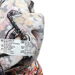 Maaji Wide Leg Pants Calico Floral Print Viscose Orange Black Size Medium Photo 11