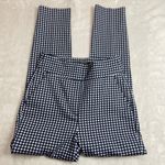 ZARA  Woman Gingham High Waisted Ankle Pants Size‎ 4 Pockets Trousers Navy White Photo 3