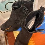 Madden Girl Black Leather Booties With Side Fringe Size 11 Photo 4