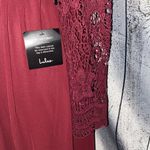 NWT “Awaken My Love” Burgundy Backless Long Sleeve Lace Maxi Dress Women Small Photo 10