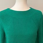 Gap Shaker Stitch Crewneck Deluxe Green Knit Sweater Women's Small Photo 3