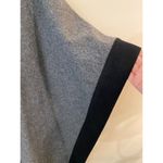 Jones New York  Poncho Top Cape One Size Gray Black Trim Wool Classic Mock Neck Photo 2