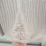 Garnet Hill  Cashmere Angora Lams Wool Cardigan Cream Beige Open Sweater XS Photo 6