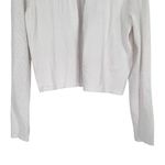 T Tahari  White Eden Sweater Cardigan size Large Long Sleeve Mesh Knit Photo 3