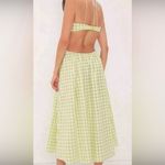 For Love & Lemons  Maureen Gingham Cut Out Bows Lime Green Lolita Cutout Dress Photo 4