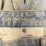American‎ Eagle Curvy Mom Jeans Light Wash Distressed Ripped Denim Size 14 Blue Photo 5