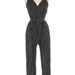 Kaileigh  Chic Black and White Striped Jumpsuit Photo 8