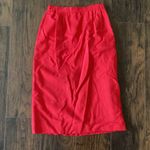 Investments  Red Midi Pencil Skirt Photo 0