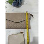MNG Wallet and Vegan Leather Quilted clutch Wristlet Beige Tan Photo 9