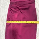 THEIA Size 0 Burgundy One Shoulder Satin Split Front Evening Gown Dress Sleek Red Photo 7