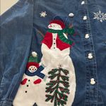 Dressbarn Christmas Denim Button Photo 2