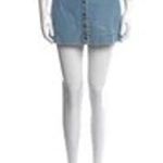 Reformation  0 XS Skirt Denim Jean Mini Snap Front Light Wash Women's REVOLVE Photo 1