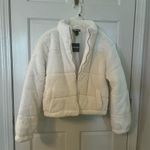 Charlotte Russe Ivory Faux Fur Puffer Jacket Photo 1