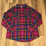 Brooks Brothers Brooks‎ Brothers Red Fleece Plaid Button Down Shirt Women's 12 Lace Back Photo 0