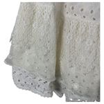ECI  New York White Tiered Eyelet Lace Boho Bohemian Midi Skirt Size Small Photo 5