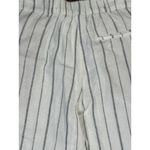 Old Navy  Size M Woman Extra High-Rise Taylor Wide-Leg Striped White Linen-Blend Photo 9