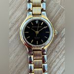 Pierre Cardin Vintage Ladies Watch Diamond Black Dial Two-Tone Bracelet Photo 3