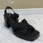 Torrid Crisscross Platform Heel Sandals Black Faux Leather Size 10.5WW Photo 0