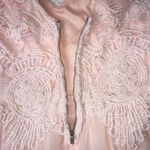 L'ATISTE Pink Sleeveless Crochet Lace Top Pleated Mini Dress Photo 4