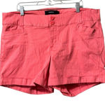 Torrid  Women Peach Pink Rolled Hem‎ Bermuda Shorts Size 20 Beach Preppy Vacation Photo 0