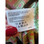 Brooks Brothers  Shirt Women Medium Pink Green Geometric Cotton Tunic top Preppy‎ Photo 9