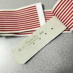 Vtg Christian Dior Belt Womens S/M Red White Candy Stripe 80s Cotton Waist Photo 6