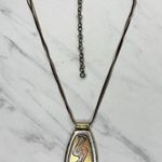 Chico's Vintage Boho Abstract Pendant Mixed Metal Statement Necklace β¨ Photo 1