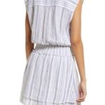 Rails Smocked Waist Mini Dress Striped Linen Blend Size L New with Tag Photo 5