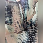 Free People  Beaded Ruffle Tie Dye Racerback Shirt Photo 5