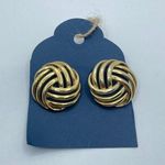 Vintage Gold Tone Love Knot Costume Jewelry Earrings | Retro Glam Photo 0