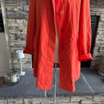 Anthropologie Vibrant Orange Trench Coat Photo 6