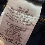 Armani Exchange  Dark Wash Skinny Jeans with Gold Stitching Size 2‎ Photo 8