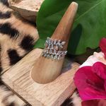 CZ AAA Vine Brass Rhodium Ring size 9 Silver Photo 1