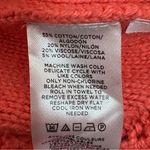Loft  Bobble Pointelle Crewneck Sweater Coral Orange Medium Photo 10