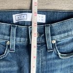 AYR  The Riser Skinny Jeans High Rise Stretchy Denim Raw Hem Neon Jupiter Photo 8