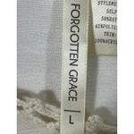 Forgotten Grace Crochet Trim Gauze Tunic Top Boho Hippie Beach Cream Size L Photo 4