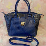 M.C. Mark Chantal vintage Designer Handbag (NEW condition) blue leather Photo 0