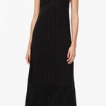 ZARA Black Striped Limited Edition Slip Midi Dress Photo 1