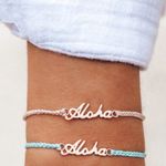 Pura Vida ALOHA SCRIPT CHARM BRACELET | PURA‎ VIDA Photo 1