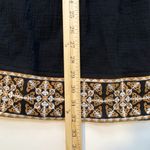 In Loom  Black V Neck Embroidered Long Sleeve Boho Comfy Tunic Dress Cotton Sz M Photo 6