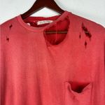 We The Free  Extra Small Free People Rubi Tee Cosmic Red Distressed‎ T-shirt XS Photo 4