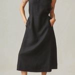 American Giant Women's Linen Tie Dress Size M Black Size M Photo 0