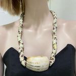 African Venetian Antique Bear Paw Evil Eye Millefiori Glass Trade Beads Necklace Photo 2