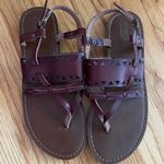 Mossimo Supply Co Brown Leather Aztec Strap Sandal Photo 0