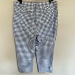 Talbots Perfect Crop Gingham Plaid Pant Sunrise White & Blue Women’s Size 12 P Photo 14