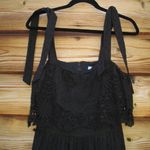 Antonio Melani NWT Black Eyelet Midi Dress 6 Photo 4