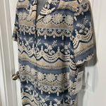 Alfred Dunner NWT  Women's Blue VTG Button Up Short Sleeve Shirt 14 Top Career L Photo 0